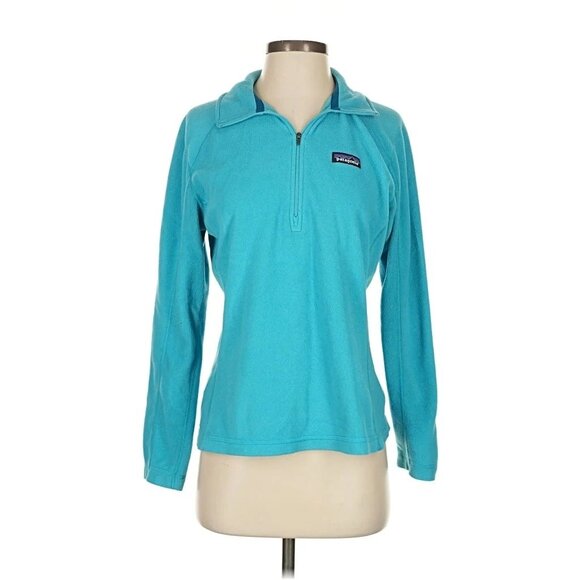 Patagonia Quarter-Zip Blue Fleece Pullover Jacket | Athleisure Gorpcore Coastal - Picture 3 of 14
